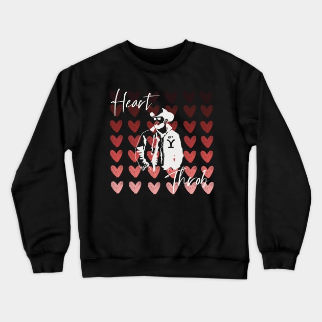 RIP Heart Throb Ombré Red Hearts Yellowstone Valentines Day Design Crewneck Sweatshirt by Sheila’s Studio